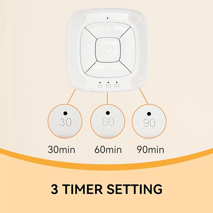 Vitelum White Noise Sleep Sound Machine for Relaxation, Meditation, Soothing Natural Sound for Sleep with Night Light
