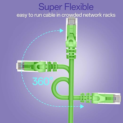 Cat 6 Ethernet Cable 2FT, Cat6 Ethernet Patch Cable 10Gbps, High-Speed UTP Cat6 - Image 6
