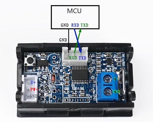 Taidacent Modbus RTU Power Monitor Energy Meter DC Voltage Current Meter Ammeter RS485 TTL Isolated 100V 5A 10A 50A 100A Dual LCD Display (100V10A_Modbus Protocol_485 Isolation)
