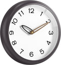lanktoo Modern Wall Clock,Battery Operated,Tempered Glass,12" Silent Clocks for Living Room,Bedroom,Kitchen,Bathroom - Stylish Home Decor Gift (Space Gray)