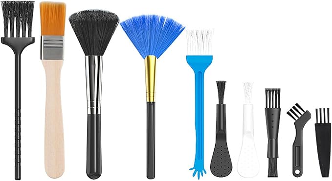 Jstincal Keyboard Cleaner kit, Small Nylon Anti Static Cleaning Tool Computer Keyboard Laptop Cleaning Kit for Electronic Devices Such As Computer Motherboard Fans Dust Removal Tool (10 Pcs)