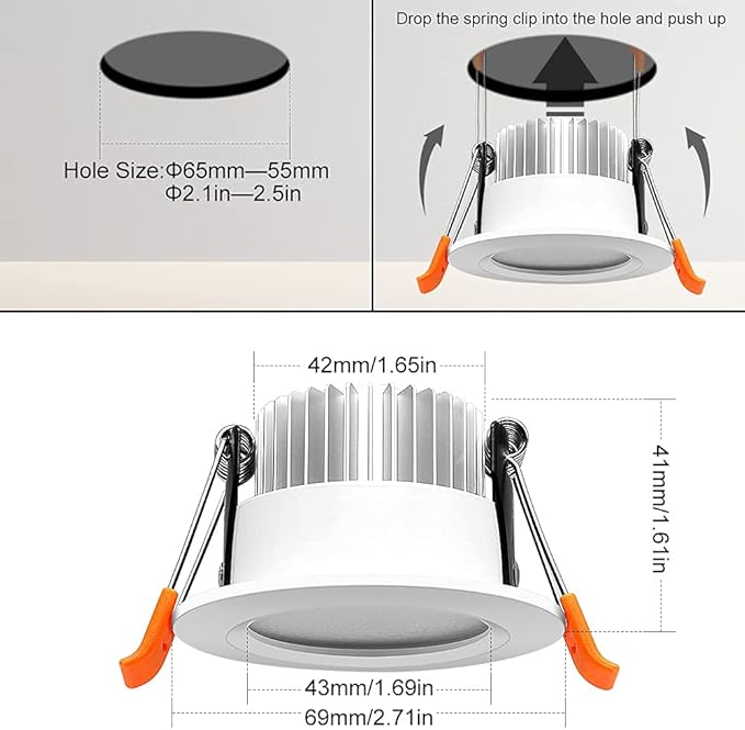 LightingWill 2 Inch Recessed Lighting, Smart WiFi LED Downlight, 5W LED Ceiling Light Compatible with Alexa/Google Assistant, Dimmable RGB & 2700K-6500K, 120V with LED Driver (4 Pack)