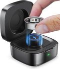 Wireless Charging Case Compatible with Oura Ring Gen 4 Charger, 600mAh Portable Travel Ring Charger Fast Charging Dock with USB-C Cable (Size 9-Black)