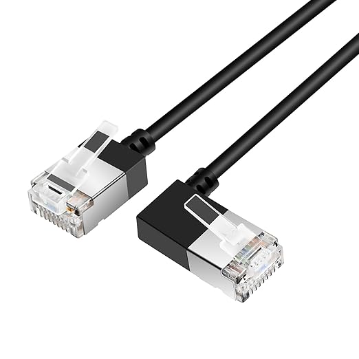 Flexible Cat 6 Ethernet Cable 90° Right Angled 15 Feet, Ultra Thin & Slim Rj45 - Image 3