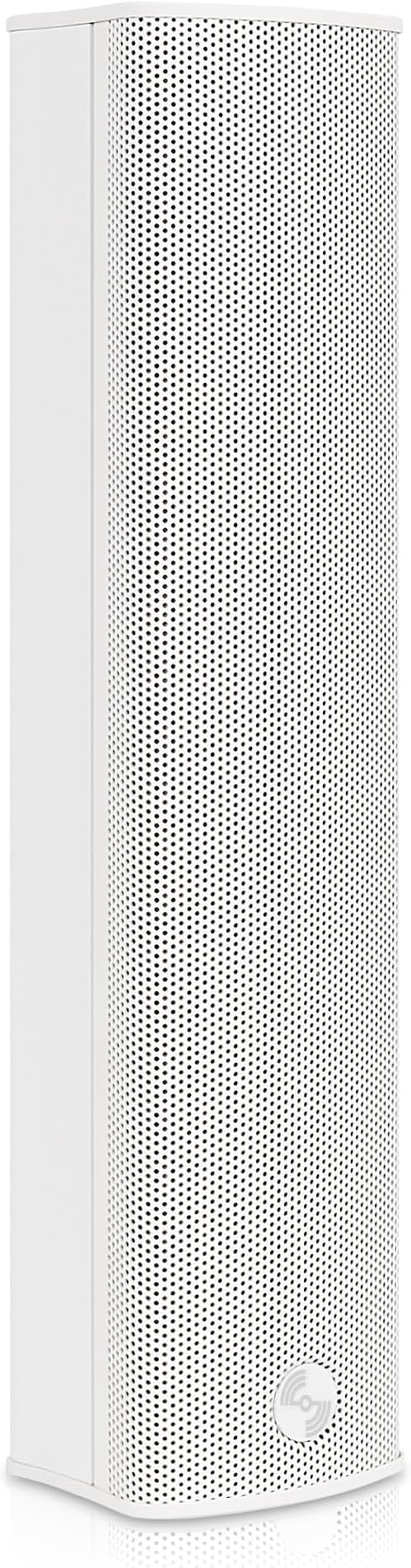 Sound Town Weatherproof Compact Aluminum Line Array Column Speaker with Wall Mount Bracket, 4 x 3 Woofers, 2 x 1.2 Dome Tweeters, White, for Church, Indoor & Outdoor Installation (CARPO-M42W)