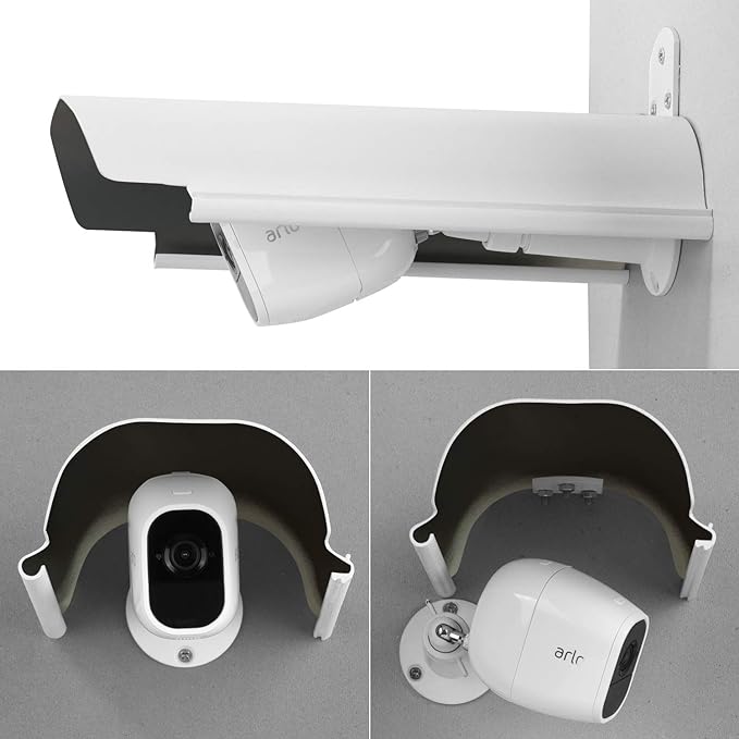 2 Pack Universal Sun Rain Shade Camera Cover Shield, Protective Roof - Image 5