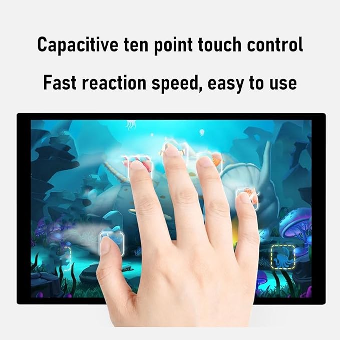 10.1 Inch Capacitive Touch Display, IPS Screen with 10 Point Touch Control, 1280x800 Resolution DSI Interface for ESP32 P4 RK3576 RK3506 Controller Board, Aluminum Alloy Back Cover