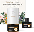 SF101 Pro Waterless Essential Oil Diffuser, Plug in Aromatherapy Diffuser & Non-Toxic air Freshener, 120-Day Natural Aroma Mist, Covers 1000 Sq Ft- Free 30ml Frankincense