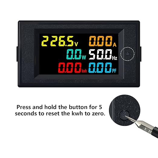 KETOTEK Digital Ammeter Voltage Meter AC 40-300V 100A Power Energy Panel Meter LCD Display Voltmeter Multimeter Volt Amp Watt Monitor with Current Transformer CT