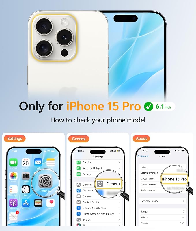 FNTCASE for iPhone 15 Pro Case: Translucent Matte Cases - Image 2