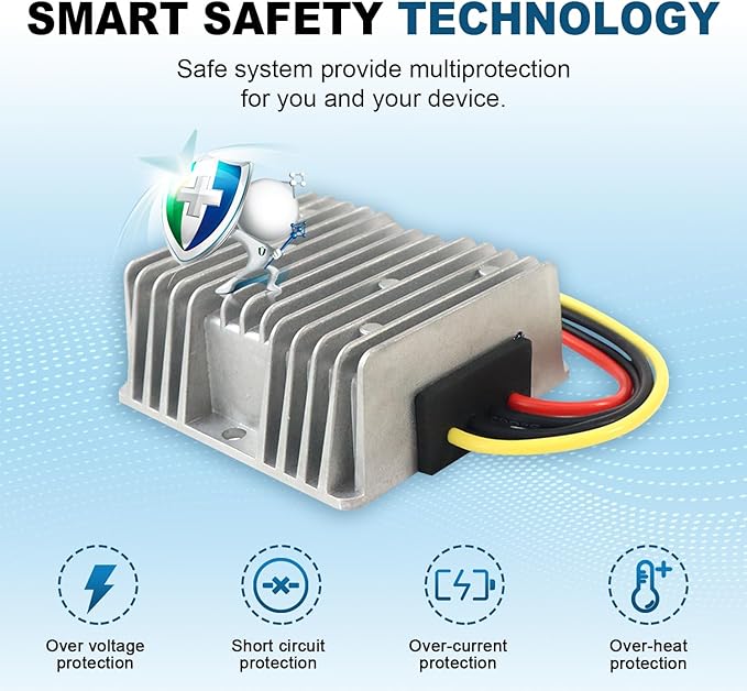 36V 48V to 12V Step Down Converter, 10A 120W Golf Cart, 36V 48V to 12V Buck Converter, DC DC Converter,Step Down Voltage Regulator Reducer