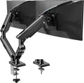 DreamAxis Dual Monitor Stand for 13-32 Inch Computer Screens, Dual Monitor Arms, Each Arm Holds 4.4-22lbs, Fully Adjustable Monitors Desk Mount with C-Clamp and Grommet Base, VESA 75x75/100x100mm