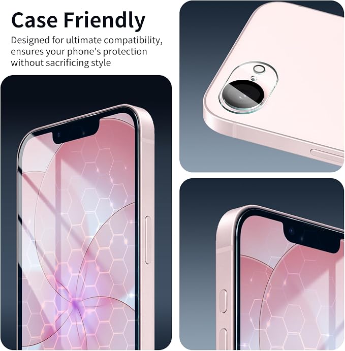 2+2-Pack Anti-Blue Light Tempered Glass Screen Protector & Camera Lens Protector - Image 8