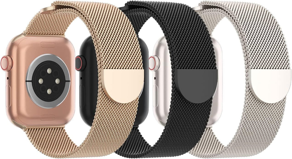 3 Pack Mesh Metal Band Compatible by Steezrd