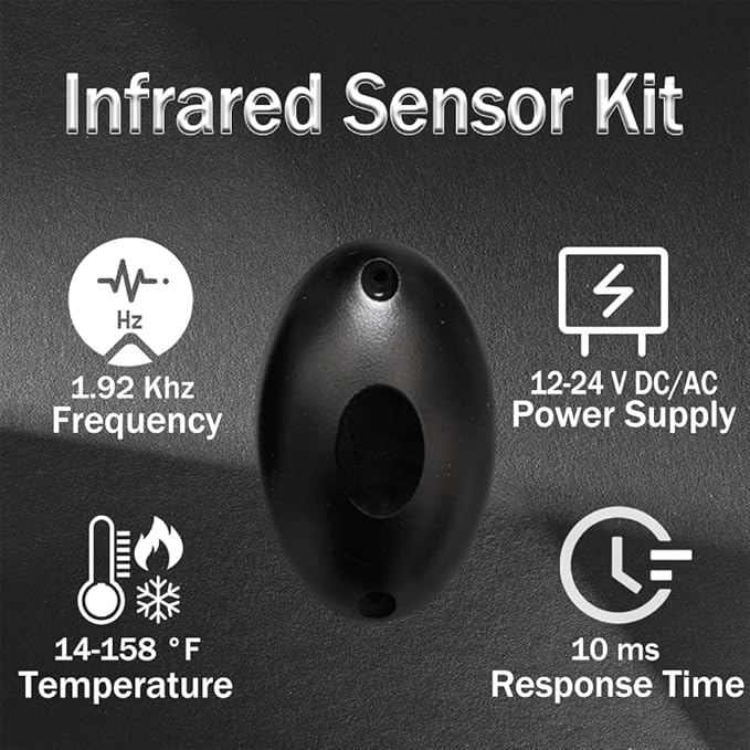 Safety Photocell Infrared Beam Sensor Photoelectric Motion Detector for Roller Door Opener Automatic Swing Sliding Gate Openers Garage Door Openers Access Control Security Alarm Systems