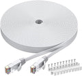 BUSOHE Cat6 Ethernet Cable 60 FT White, Cat-6 Flat Computer Internet LAN by BUSOHE