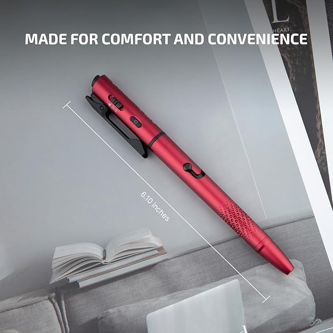 OLIGHT O'Pen 3 EDC Pen Light,120 Lumens with Green Beam, Red and White, USB-C Rechargeable LED Flashlight for Office, Writing, Presentation, Outdoor Uses, Professional Business Gift(Wine Red)