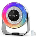 KKANDPP Desk Fans for Bedroom,Quiet Wall-Mounted Desk Fan with Remote,Portable Colored LED Light 100 Speed Digital Display USB Rechargeable Fan for Home Office Bedroom Camping Traveling(White)