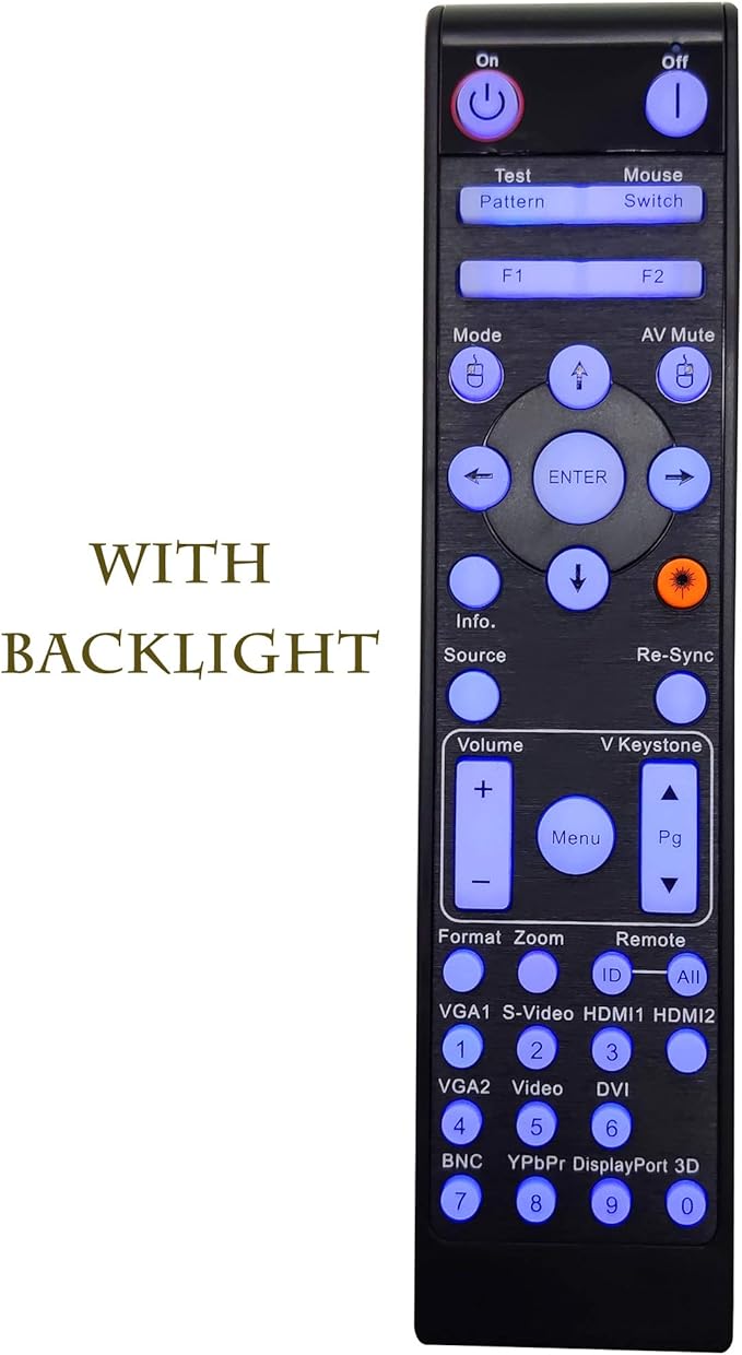 INTECHING BR-3070L Projector Remote Control for Optoma DH1014, EH415, EH415ST, EH500, EH503, EH503e, EH505, EH505-B, EH505e, EH515, EH515T, EH615T, W415, W505, W515, W515T, WU515, WU515T, X515