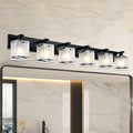 WINSHEN Bathroom Vanity Light Fixture, 6-Lights Modern Vanity Lighting Over Mirror with Frosted Glass Shades, Wall Mount Lamp for Bath Living Room, E26 Bulb Base