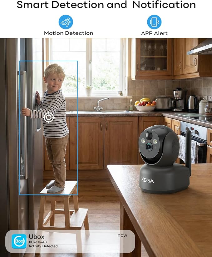 Xega 4G Cellular Security Camera Indoor Wireless, 2K PTZ No WiFi Camera - Image 5