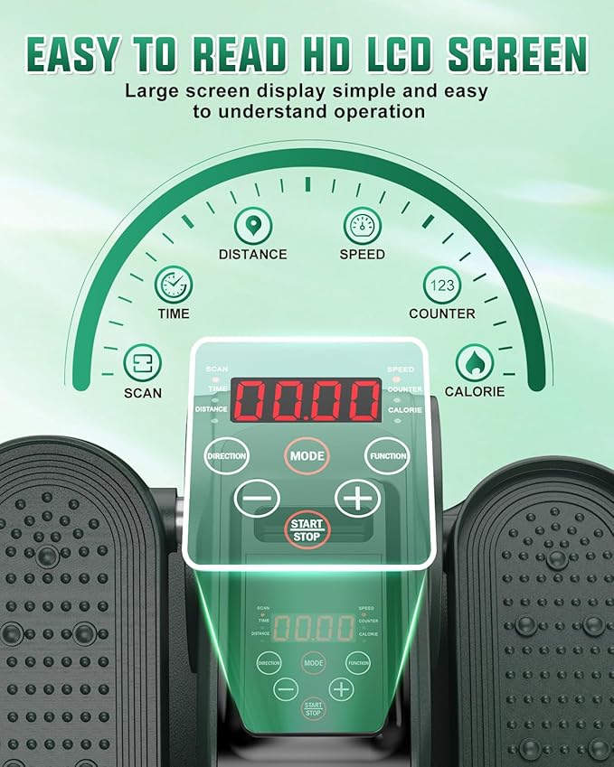 VIVURN® 019 Under Desk Elliptical 12 Adjustable Speeds Motorized Leg Exerciser While Sitting for Seniors As Seen on TV with Non-Slip Mat Low Impact Quiet&Portable Pedal Exerciser for Home and Office