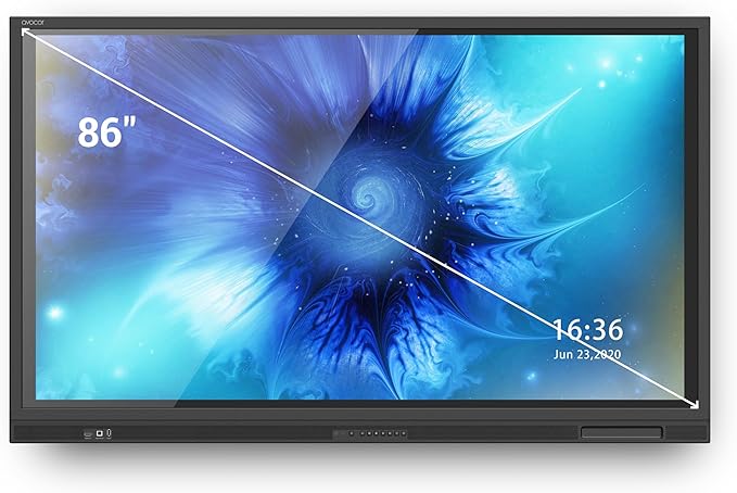 AVOCOR 86″ 4K IR Interactive Display | Perfect for Large Conference Rooms, Classrooms and Digital Signage | 20-Point Touch, Bonded Glass, Built-in Soundbar
