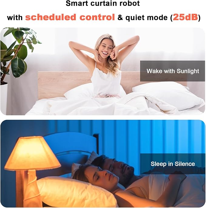Automatic Curtain Opener - Gifts for Women and Men,Electric Curtain with Remote Smart Curtain Opener Electronic for Roman Rails