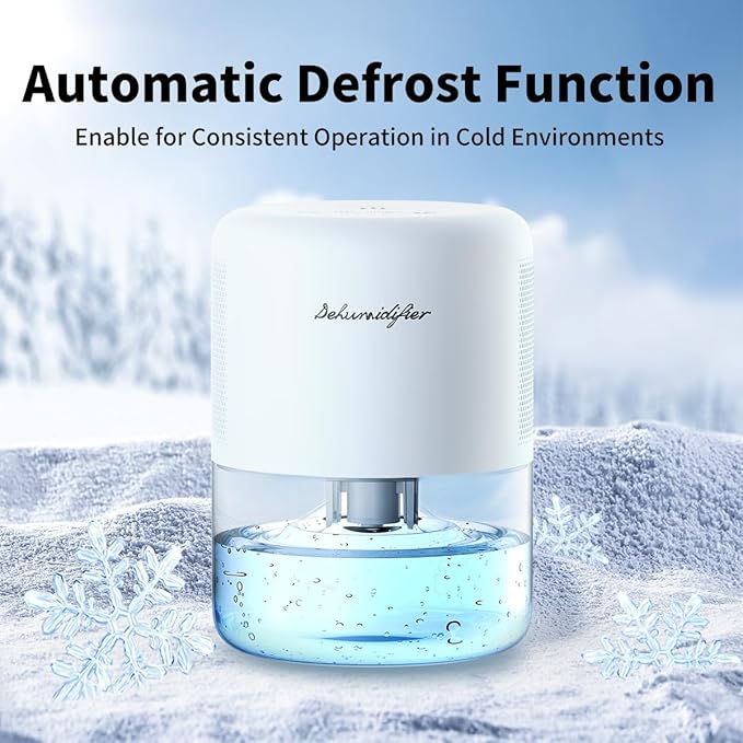 NeedDuck Dehumidifier for Home Small Quiet Dehumidifiers for 44OZ Water Tank Auto Defrost and Shutoff 10 Colors Light 4 Timer Options 3 Modes Portable Dehumidifiers for Bedroom Bathroom Closet RV