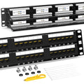 AMPCOM Premium Series CAT6 48 Ports Patch Panel, Rack Mount by AMPCOM