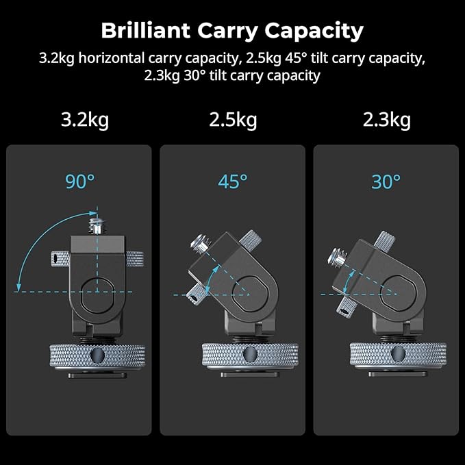 SmallRig Camera Monitor Mount Lite with Cold Shoe, Swivel 360° and Tilt 180° Holder for Field Monitor, LED, Flash and Video Shooting Photography Accessories, Max Load Capacity of 90° Tilt 3.2kg