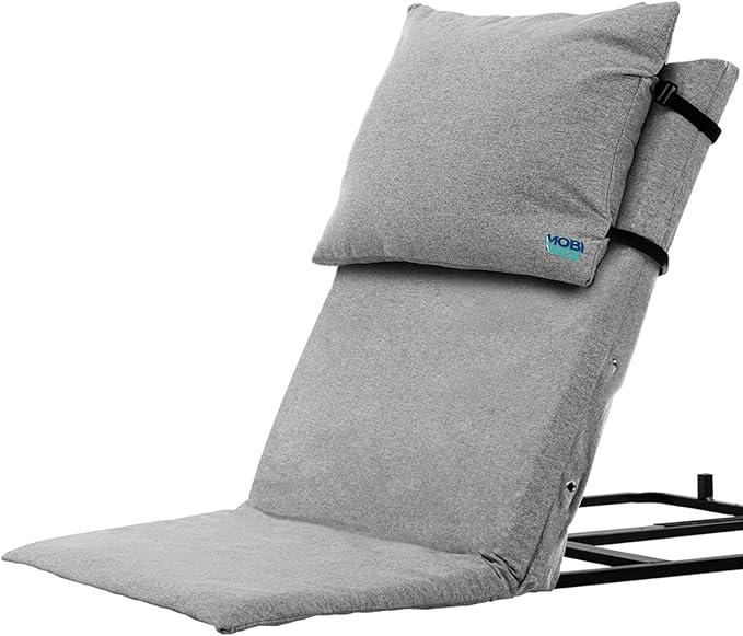 Electric Lifting Backrest for Bed by Mobi-Back, Medical Back Pillow with Electric Pump System, Used by Pregnant Women, Elderly for Sit-Up in Bed - Gen 2.