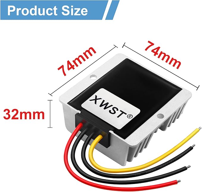 DC DC 12V to 15V 10A Step-up Module,Boost Converter 9V-13V to 15V Voltage Regulator,Waterproof Power Adapt 150W 15V Volt Transformer Module(12V to 15V 10A)