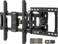 Perlegear UL-Listed Full Motion TV Wall Mount for 40–86 Inch Flat Curved TVs up to 132 lbs, 12″/16″ Wood Studs, TV Mount Bracket with Tool-Free Tilt, Swivel, Extension, Max VESA 600 x 400mm, PGLF15