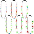 Traplace 6PCS Christmas Light Necklace Light up, 3 Glow Modes Festive by Traplace
