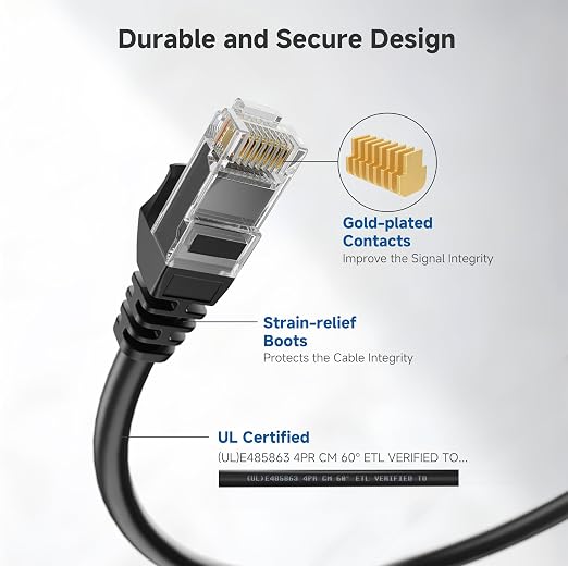 Cable Matters 10Gbps Snagless Short Cat 6 Ethernet Cable - 3ft - Image 4