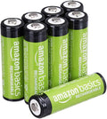 Amazon Basics 8-Pack Rechargeable AA NiMH Batteries, 2000 mAh, Low Self by AmazonBasics