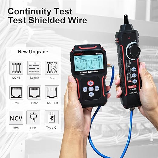 NOYAFA NF‑8209S Network Cable Tester – Upgrade Ethernet Cable Tester - Image 2
