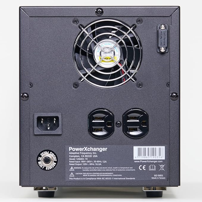 PowerXchanger EX Series Voltage & Frequency Converter, 900–2340W Pure Sine Wave Step-Down 200–240V 50Hz to 120V 60Hz, Lightweight Reliable Design, True Continuous Duty Transformer (2340, Watts)