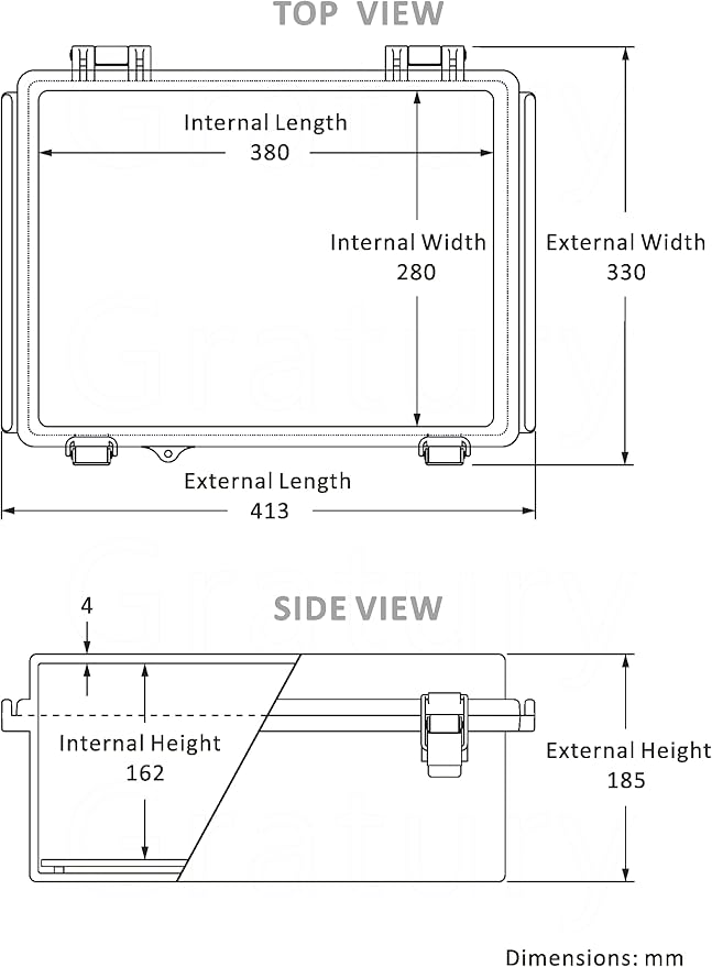 Gratury Junction Box, IP67 Waterproof Plastic Enclosure for Electrical Project, Hinged Grey Cover, Includes Mounting Plate and Wall Bracket (Grey Cover with Inner Door, 16.1"x12.2"x7.1")