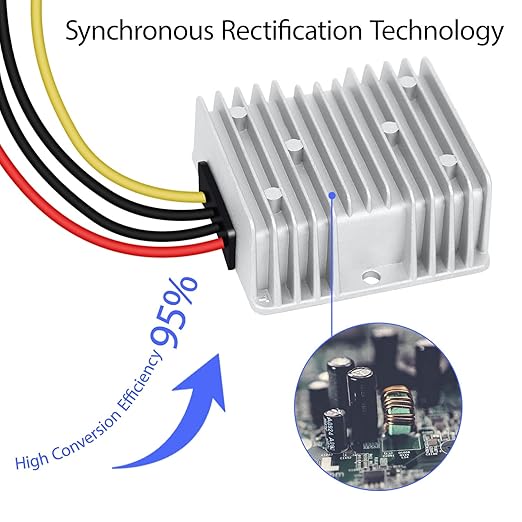 LeMotech DC 48v to 12v Converter 10A 120W Step Down Converter Voltage Reducer IP68 Waterproof Transformer for Golf Cart Truck Boat Vehicle