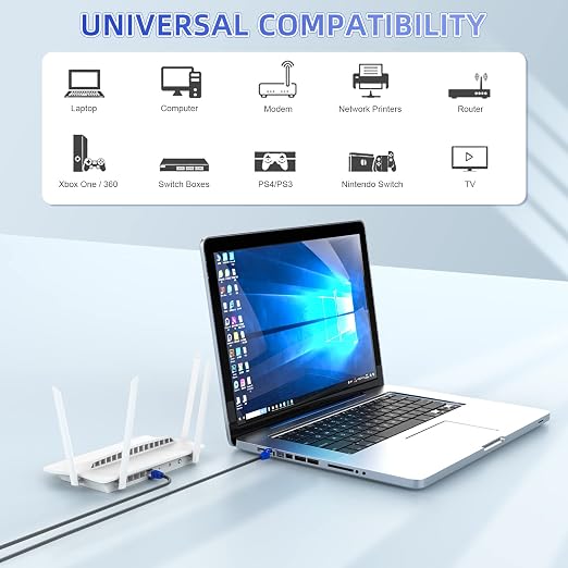 Cat 8 Ethernet Cable 70 ft, 30 ft 35 ft 50 ft 100 ft Heavy Duty High Speed - Image 4