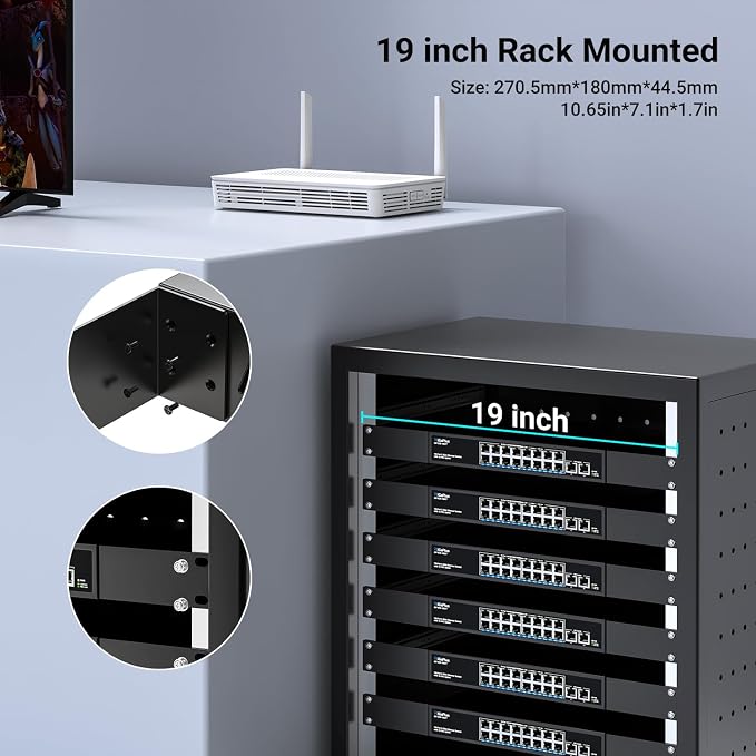 18 Ports 10Gb Unmanaged Ethernet Switch - Image 7
