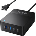 RYND 2026 Latest USB C Fast Charger,165W GaN 4-Port Charging Station Hub Block Cube, USB C Wall Charger Blocks with Dual Type C Ports,for iPad/iPhone 17 16 15 14 13 12 Pro Max Pixel Note Galaxy