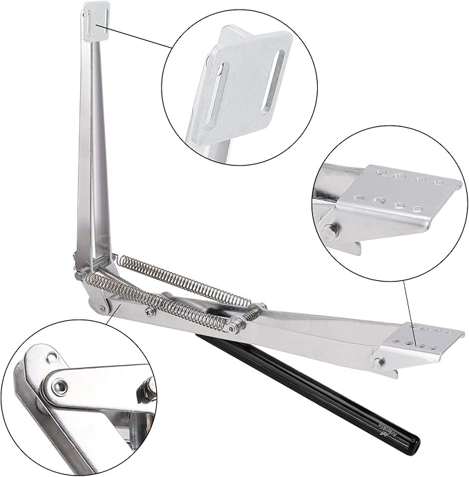 A ANLEOLIFE Automatic Roof Vent Opener Greenhouse Accessories Solar Window Louvre Thread Opener, Up to 30lbs (Dual Spring Opener)