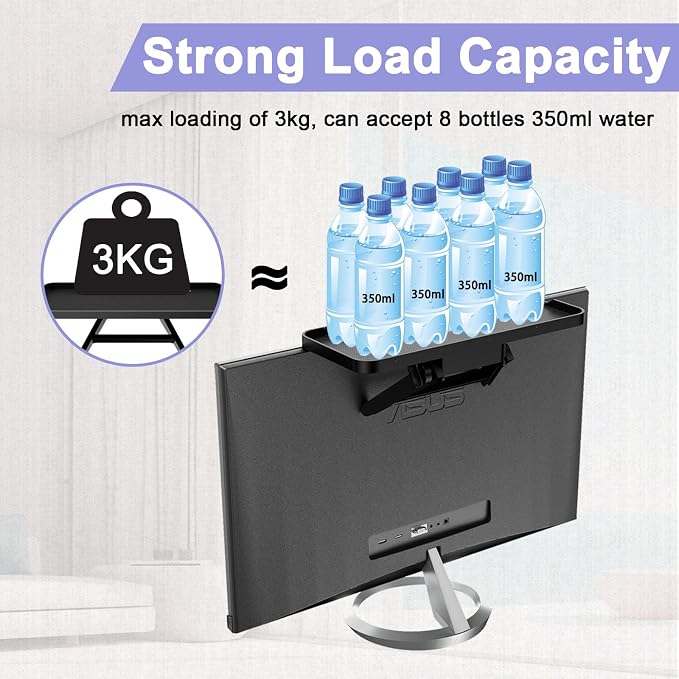 TETVIK TV Top Shelf Screen Adjustable Monitor Top Shelf Storage Bracket Tray - Image 4