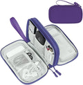 FYY Electronic Organizer, Travel Cable Organizer Bag Pouch Electronic Accessories Carry Case Portable Waterproof Double Layers Storage Bag for Cable, Charger, Phone, Earphone, Medium Size, Purple