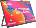 EVICIV Wireless Portable Monitor with 8000mAh Battery, 15.6" Wireless Monitor, Support AirPlay, Miracast Laptop Display, USB-C & HDMI & VESA, Travel Second Screen for Laptop, Computer, Game Consoles