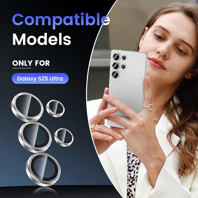 Tensea (3+2PCS Compatible with Samsung Galaxy S25 Ultra Camera Lens Protector - Image 2