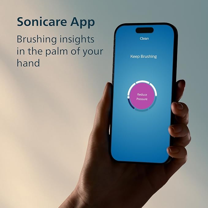 Philips Sonicare 6700 Series Electric Toothbrush - Next-Generation Sonicare Technology, Pressure Sensor, 9 Brushing Settings, SmarTimer, BrushPacer, 21-Day Runtime, Travel Case, White, HX7410/07